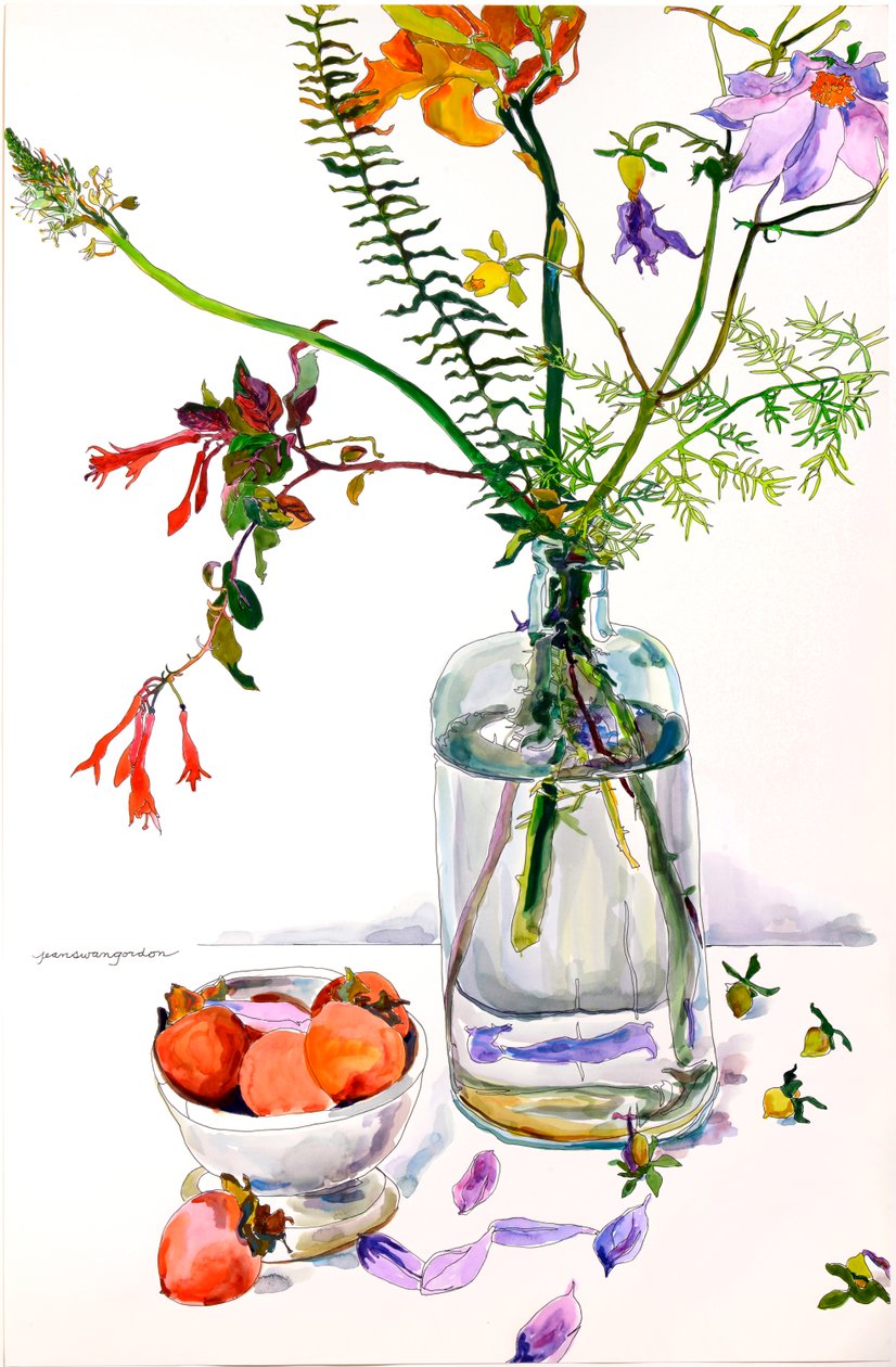 Florale Studie mit Granatäpfeln von Jean Swan Gordon