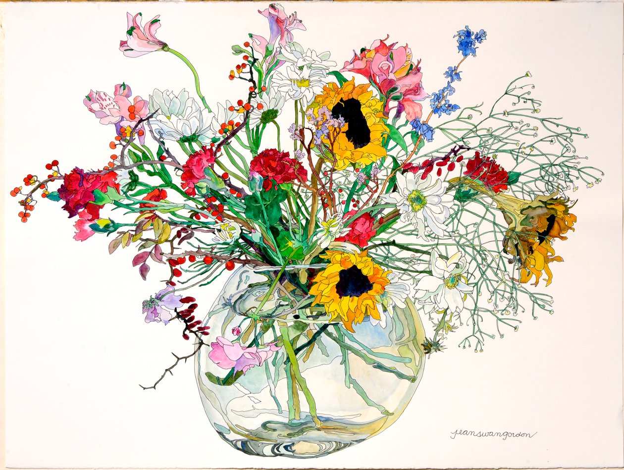 Spätsommer in Glasschale von Jean Swan Gordon