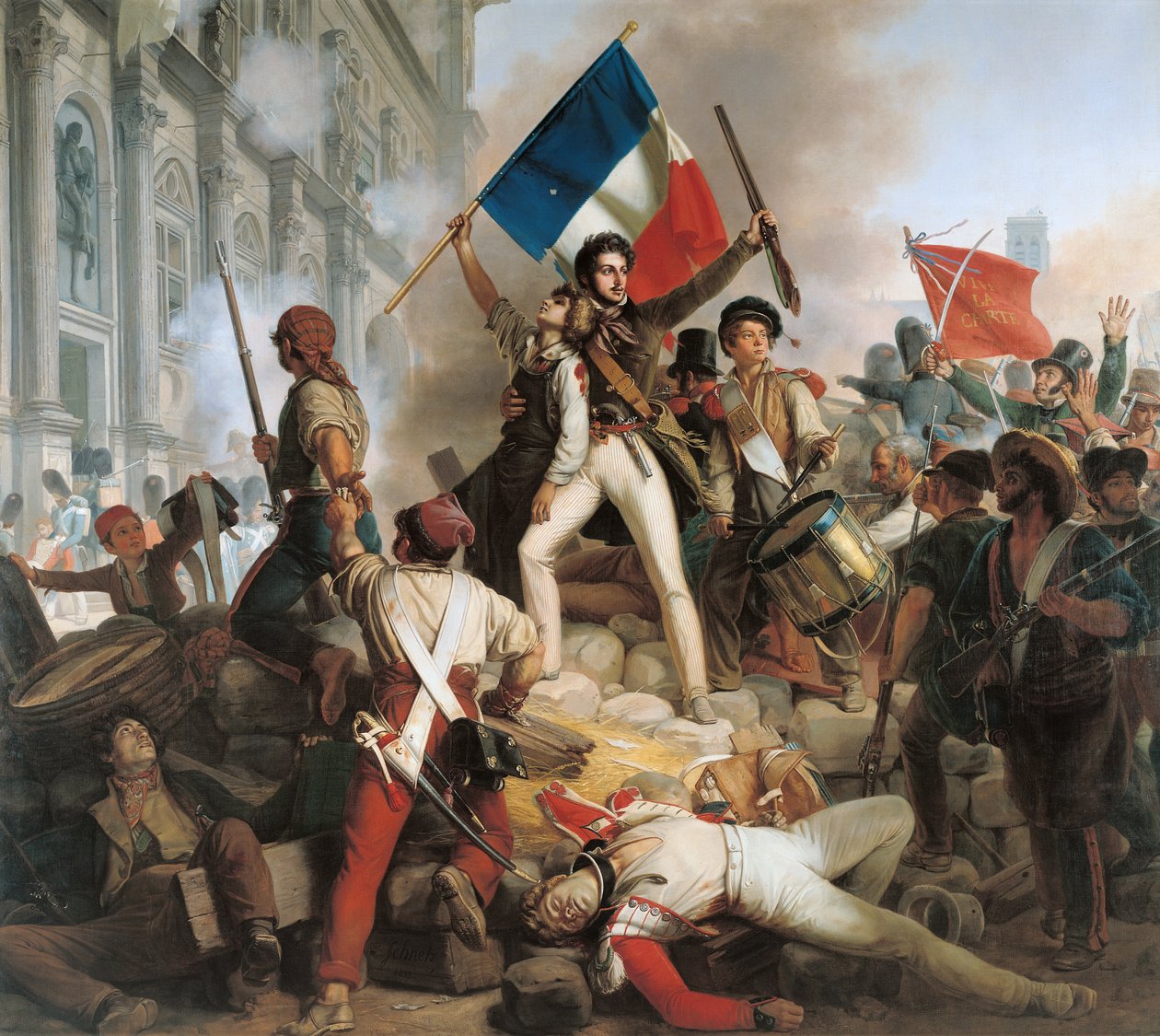 Kämpfe am Hotel de Ville, 28. Juli 1830, 1833 von Jean Victor Schnetz