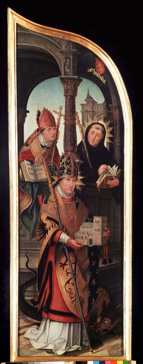 Linkes Panel des Triptychons der Verkündigung von Jean the Elder Bellegambe