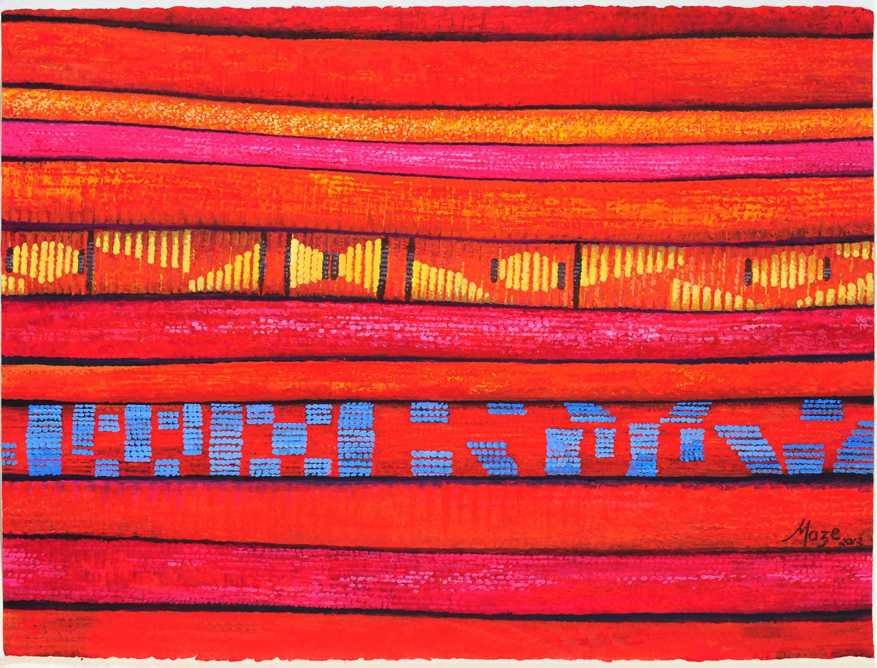 Marokkanische Stoffe 1, 2013 von Jeanne Maze