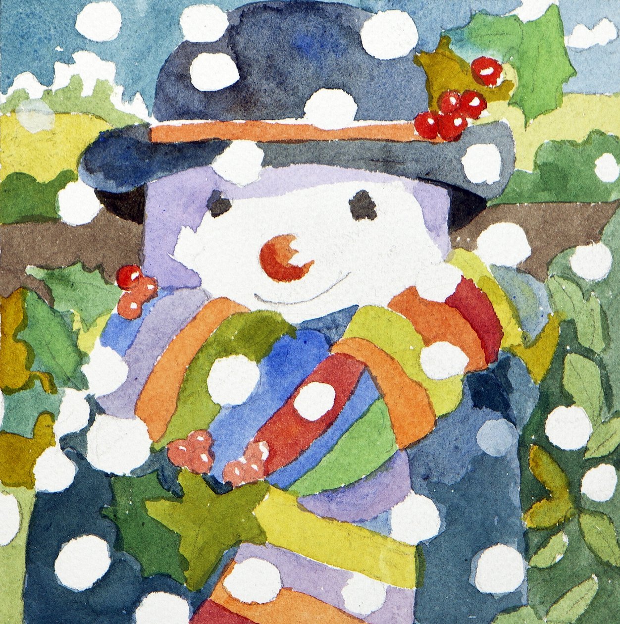 Schneemann im Schnee, 2011 von Jennifer Abbott