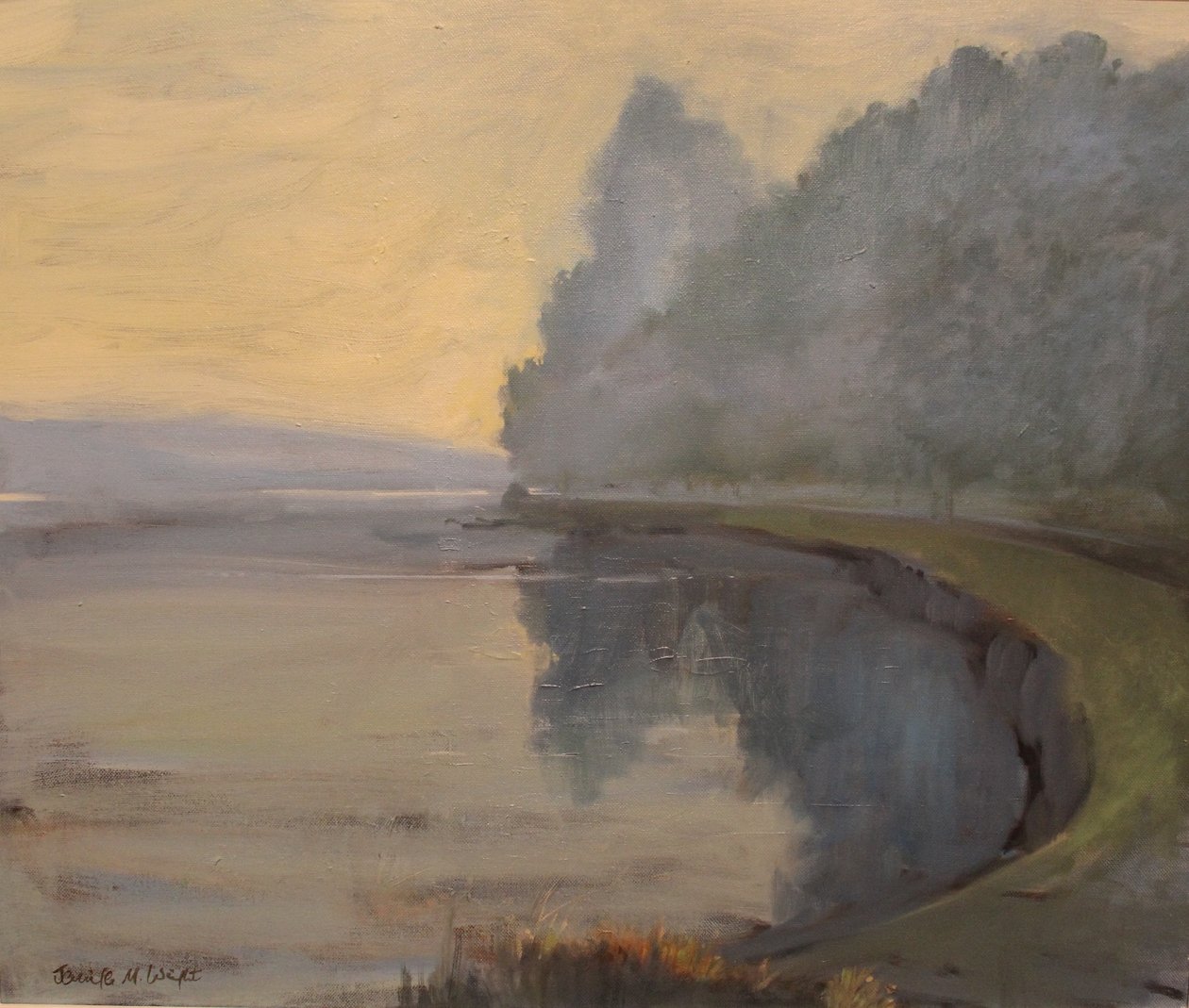 Batson Creek Salcombe, früher Morgen, 2016 von Jennifer Wright