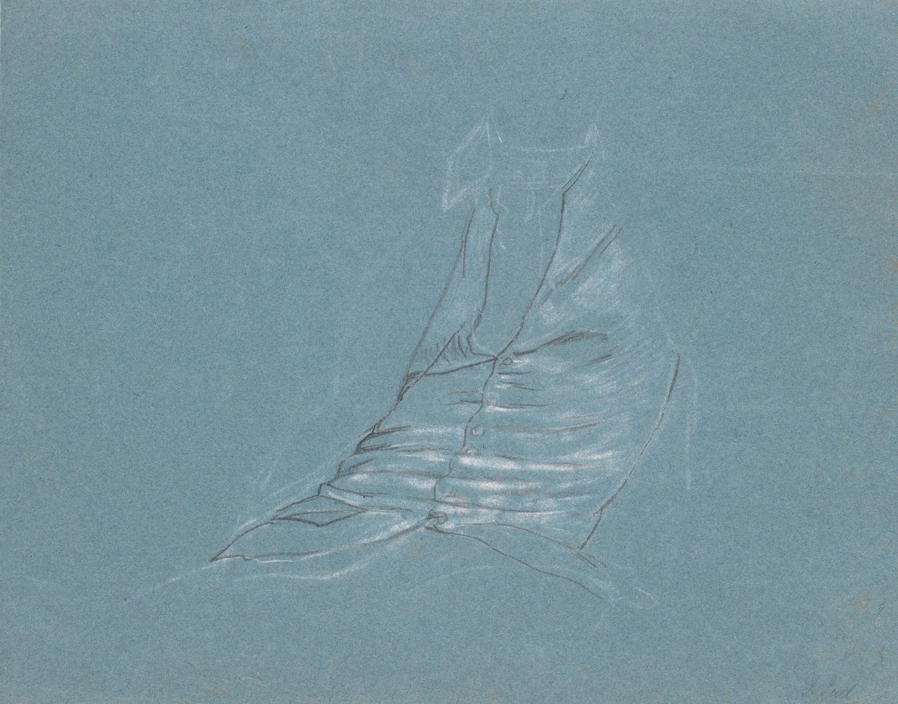 Herrenweste aus Seide, Studie zum Porträt von Jean-Alphonse Turrettini von Jens Juel