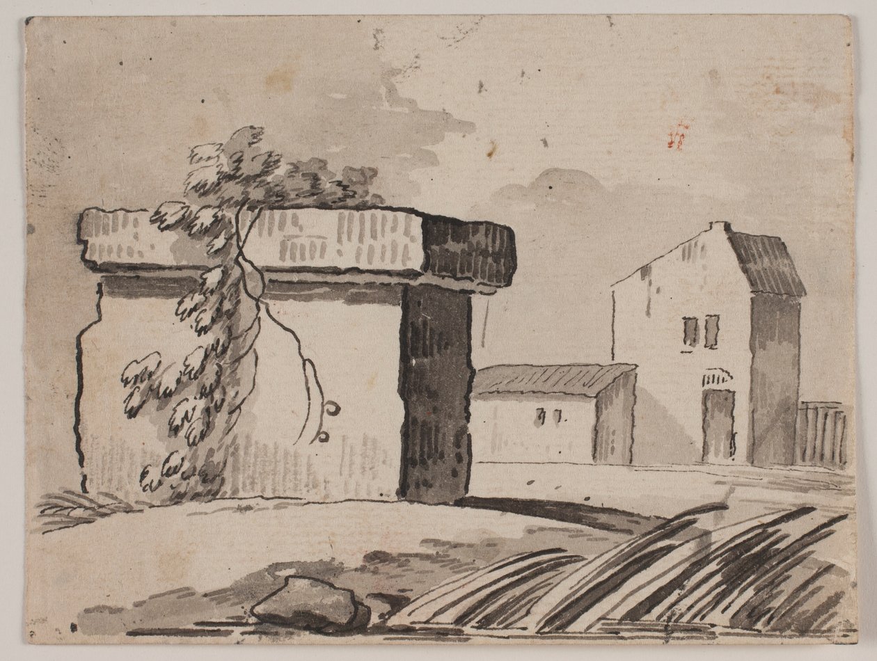 Ruine und Haus von Jens Petersen Lund