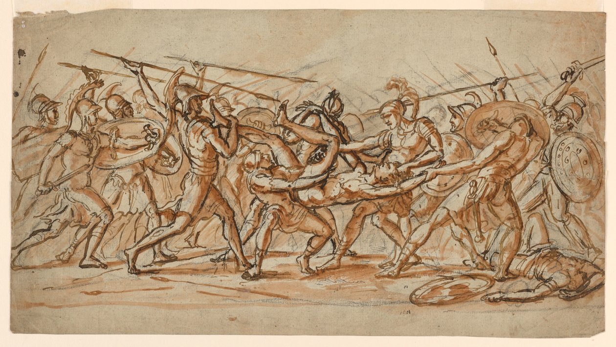 Der Kampf um den Leichnam des Patroklos, ca. 1810 von Jérôme Martin Langlois