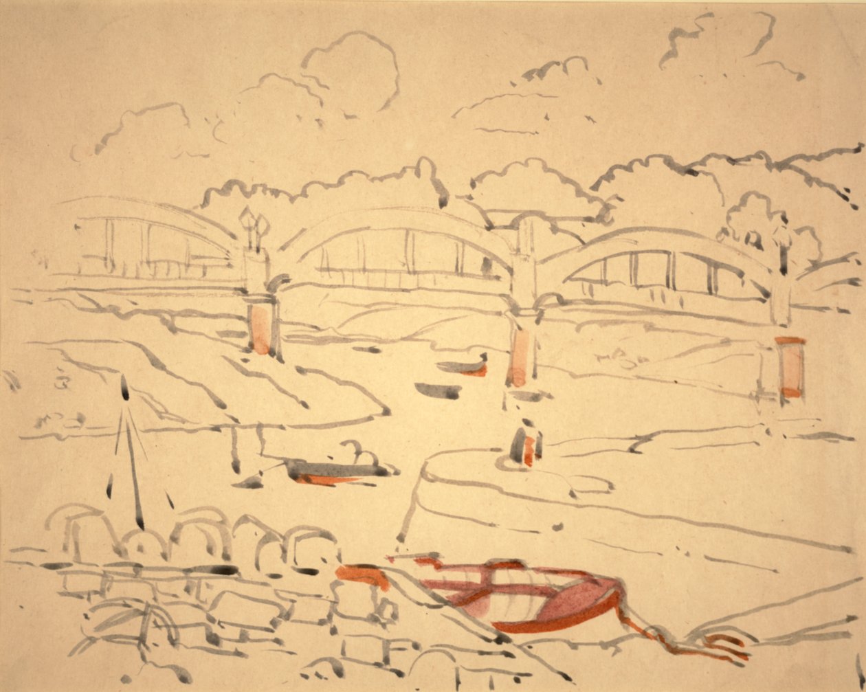 Illustration für "Das Buch der Brücken", ca. 1911 von Jessie Marion King