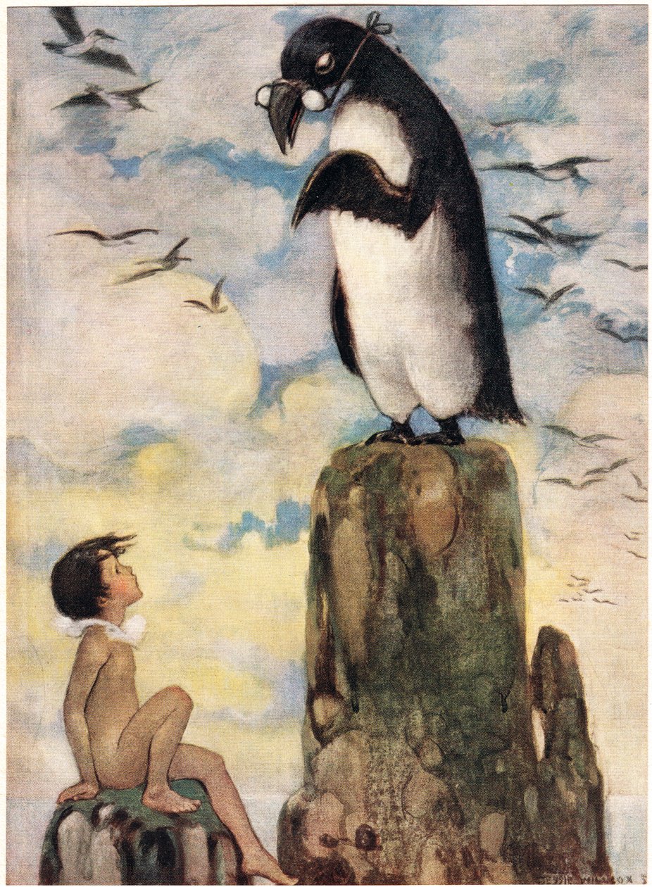 Und dort sah er den letzten Gairfowl, Illustration aus 