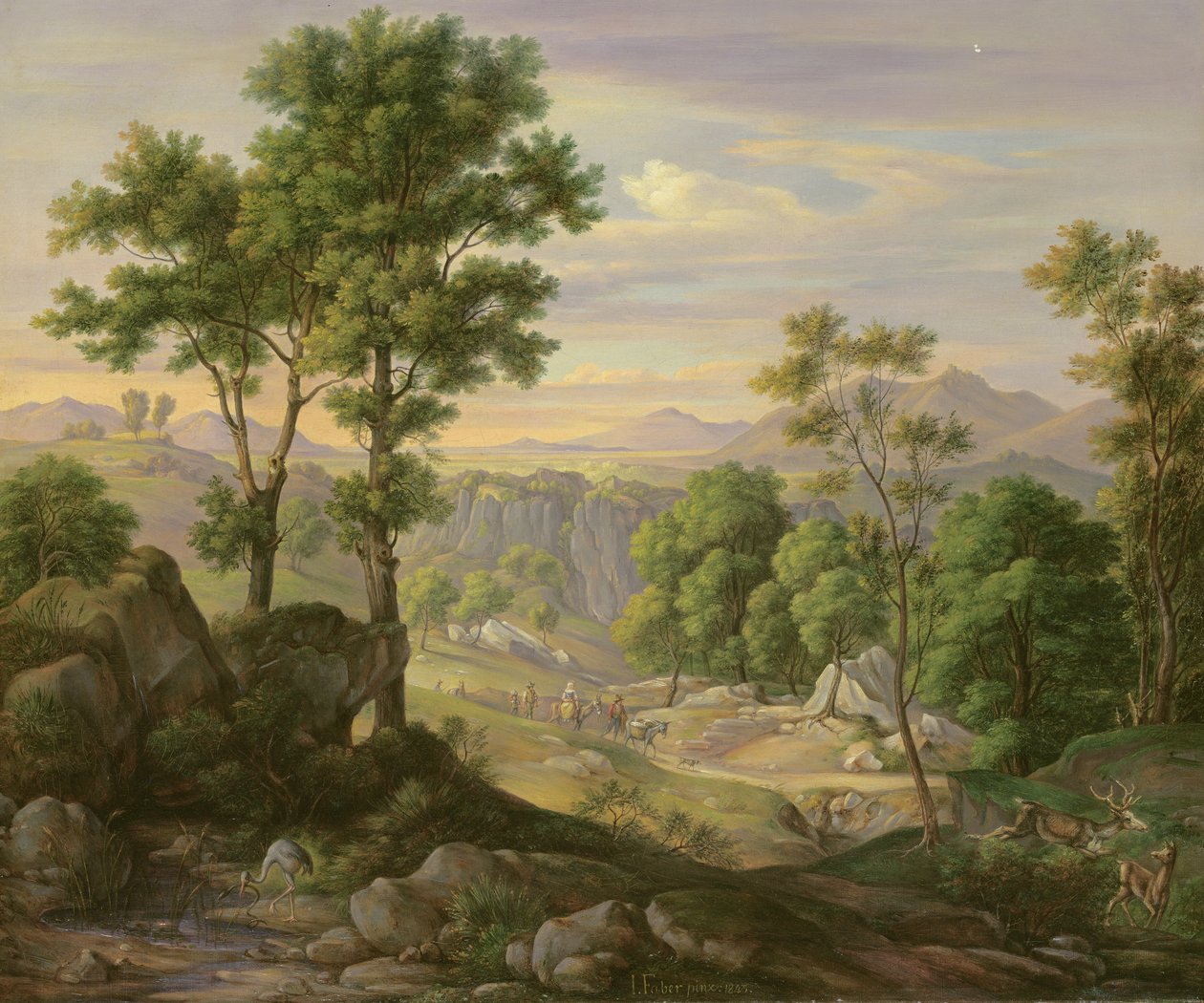 Italienische Landschaft, 1845 von Joachim Faber