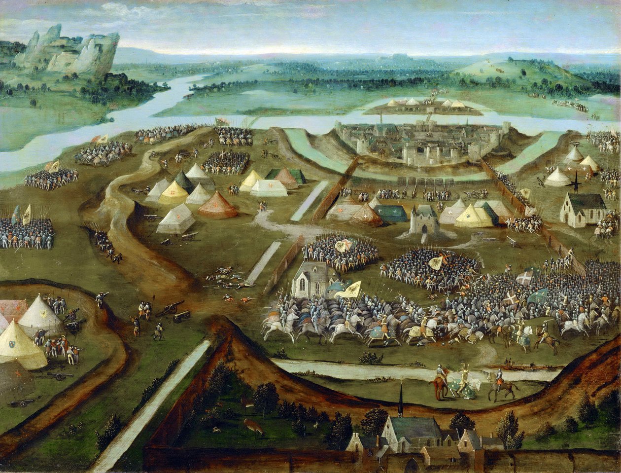 Die Schlacht von Pavia von Joachim (follower of) Patenier or Patinir