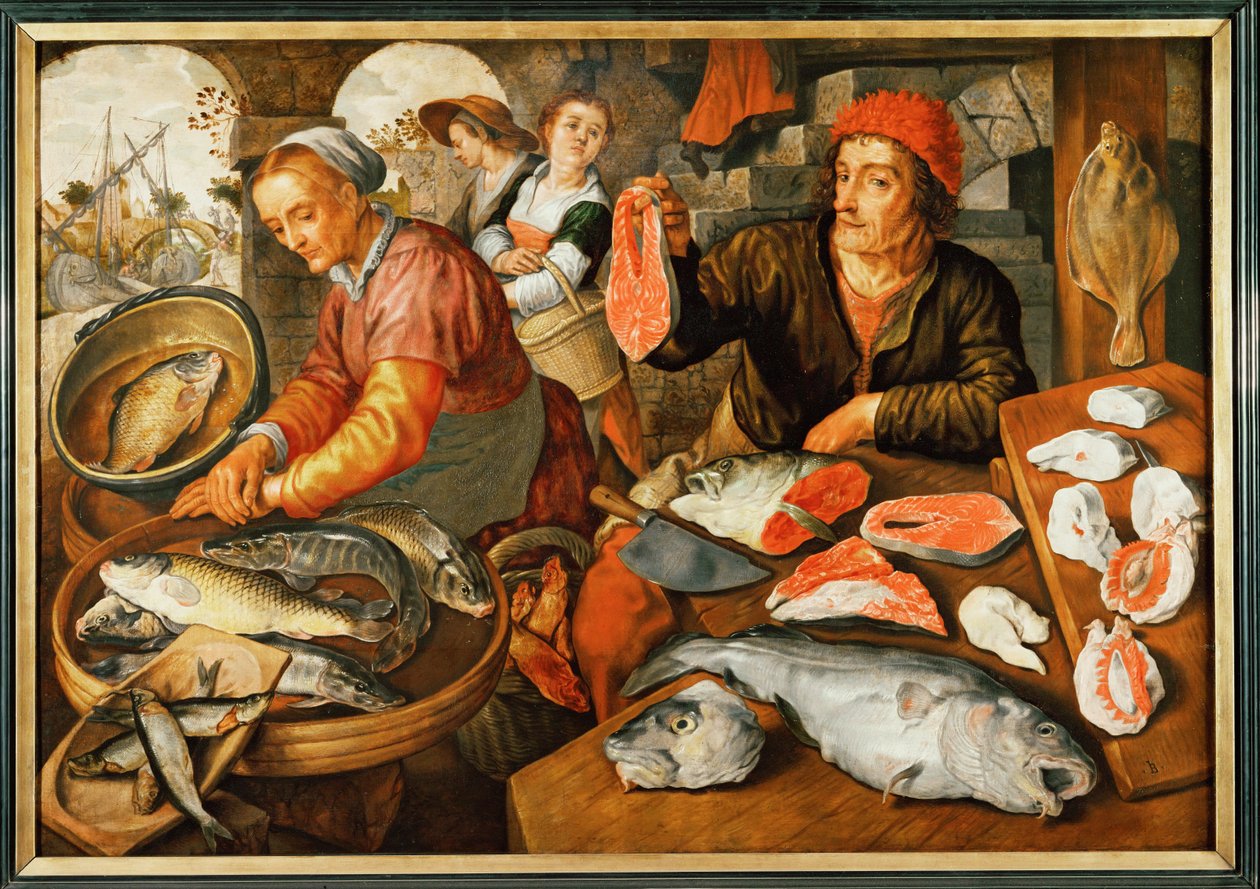 Fischmarkt von Joachim Bueckelaer