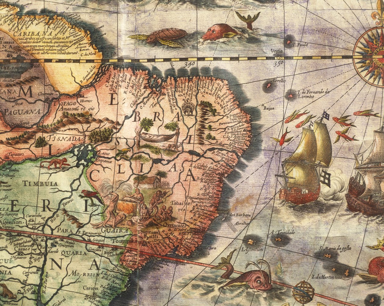 Karte von Amerika erstellt von Joan Blaeu von Joan Blaeu