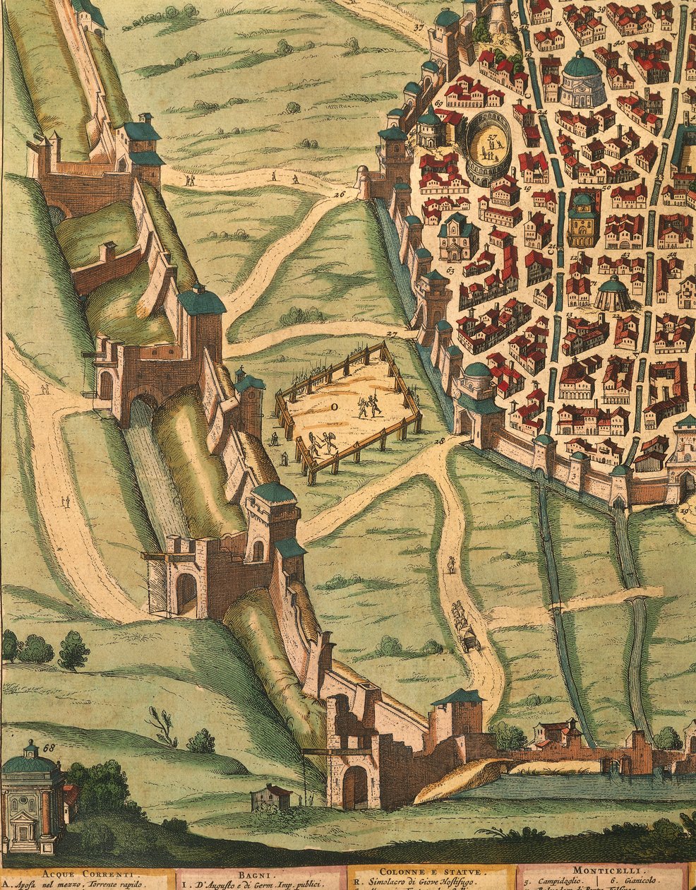 Karte von Bologna, aus Theatrum civitatum et admirandorum Italiae (Detail) von Joan Blaeu