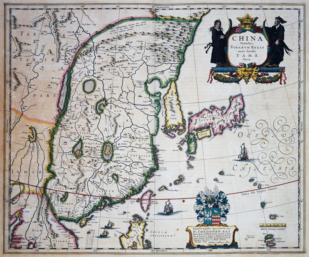 Karte von China, von Joan Blaeu von Joan Blaeu