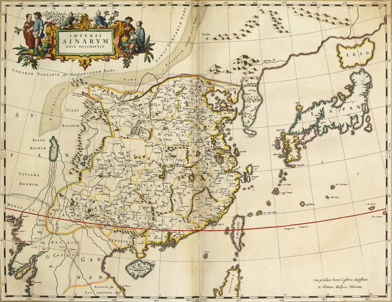 Karte von China, aus "Atlas Maior Sive Cosmographia Blaviana", 1662 von Joan Blaeu