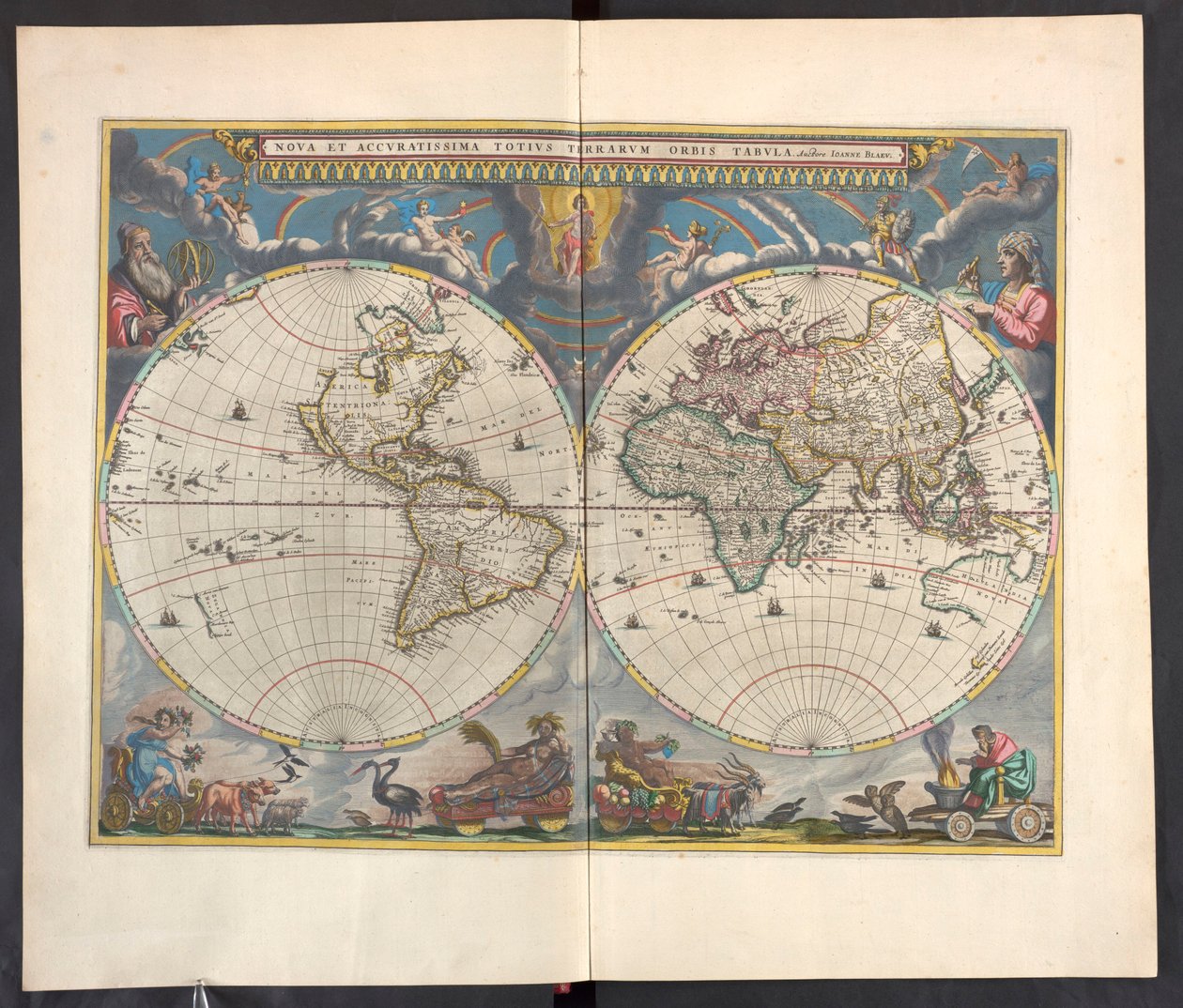 Nova et accuratissima totius terrarum orbis tabula. Auctore Ioanne Blaev. von Joan Blaeu