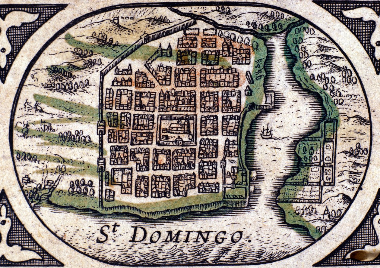 Santo Domingo - im Atlas von W. J. Blaeu von Joan Blaeu