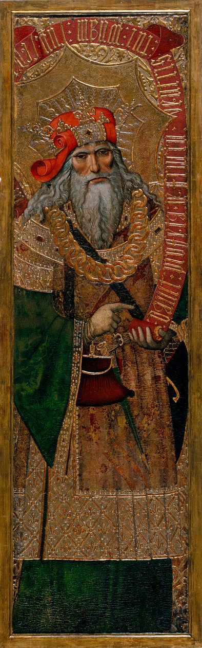 David - Gemälde von Joan Gasco (aktiv 1500-1529) - ca. 1500 - Tempera auf Holz - 210,8x60 - Museu Nacional d