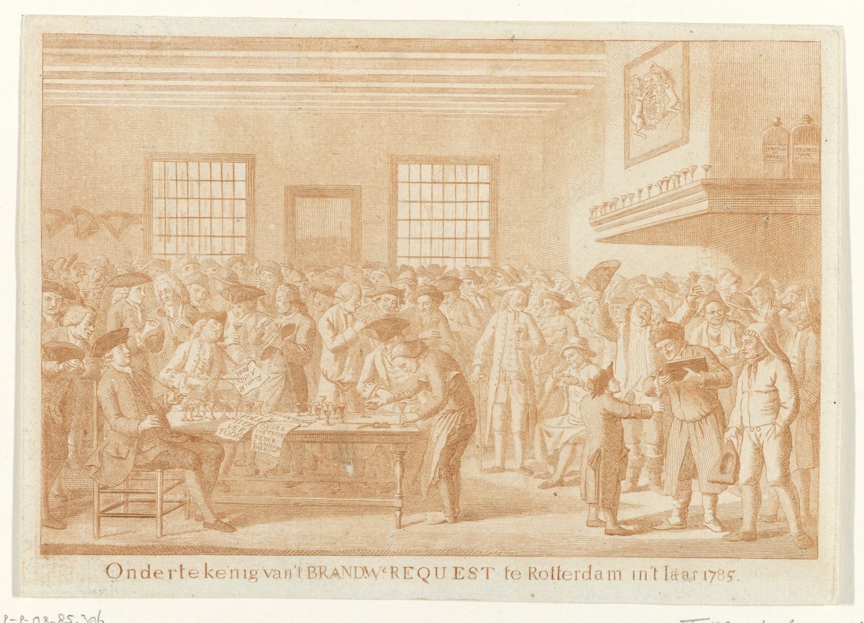 Unterzeichnung des Brandwein-Antrags in Rotterdam, 1785 von Joannes Hulstkamp (attributed to)