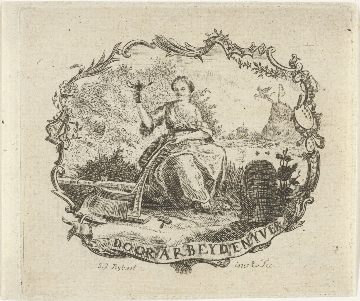 Frau mit brennender Lampe von Joannis Jacobus Bijlaert