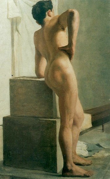 Männlicher Akt von hinten von Joao Batista da Costa