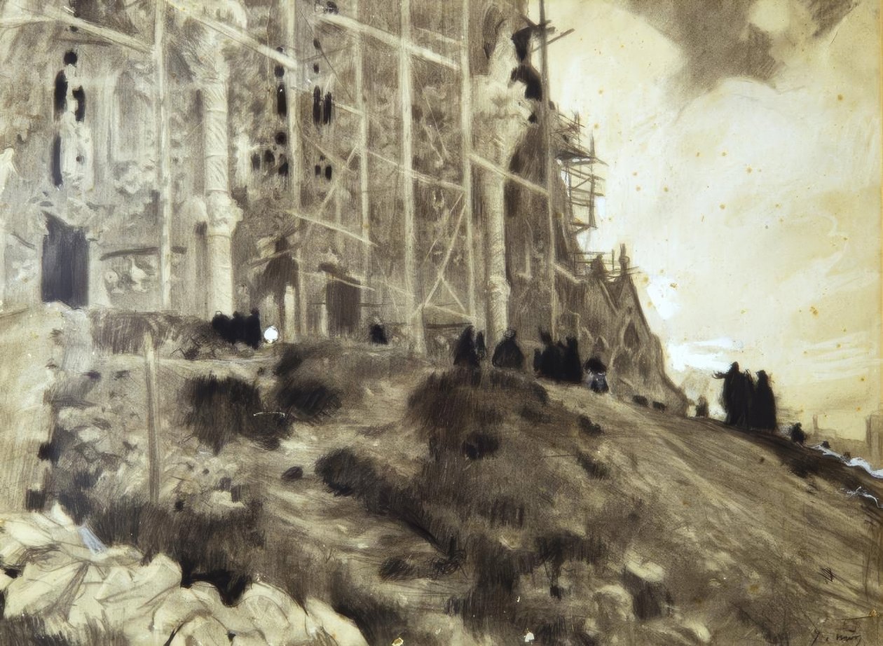 Bau der Sagrada Familia von Joaquim Mir i Trinxet