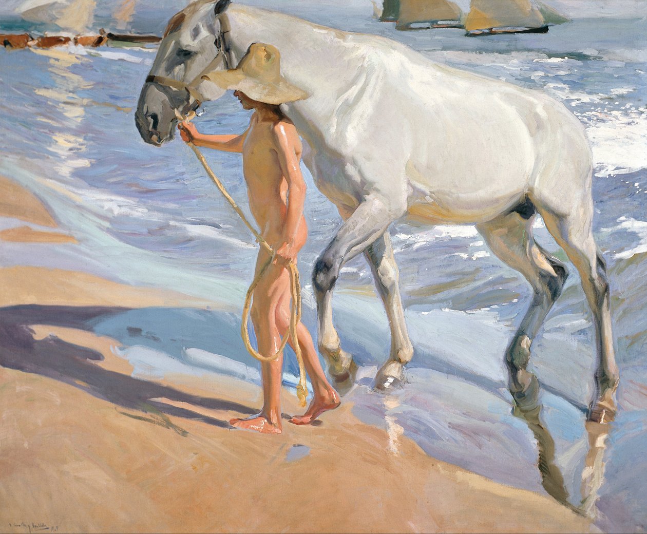 Das Pferdebad von Joaquín Sorolla