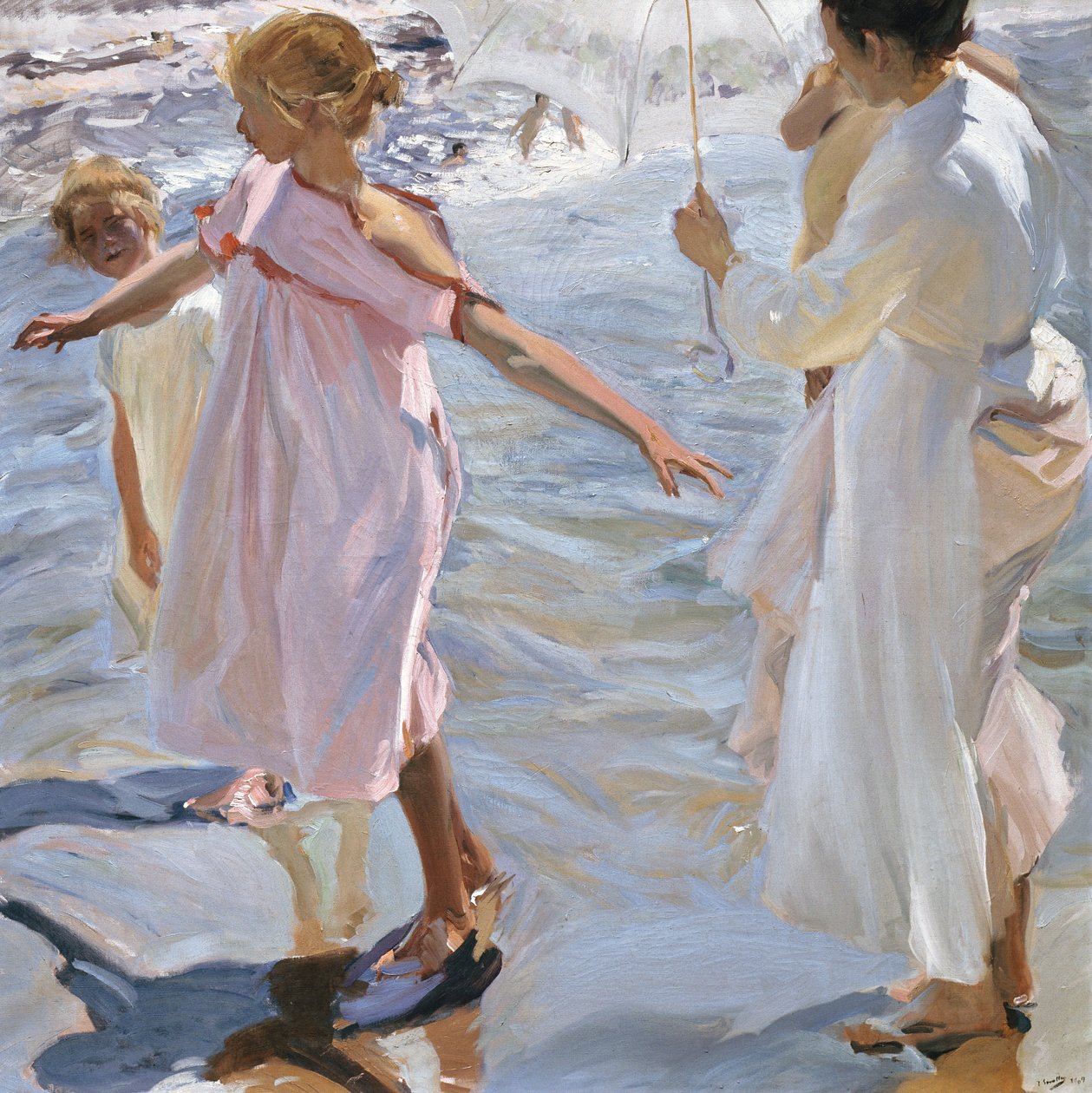 Zeit für ein Bad, Valencia von Joaquín Sorolla