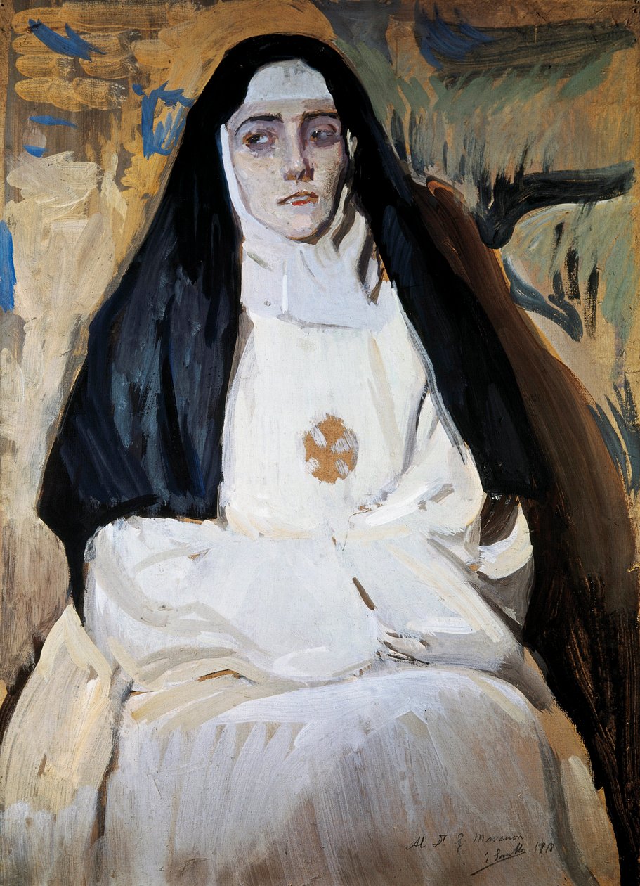 Eine Nonne. Gemälde von Joaquin Sorolla (1863-1923) von Joaquín Sorolla