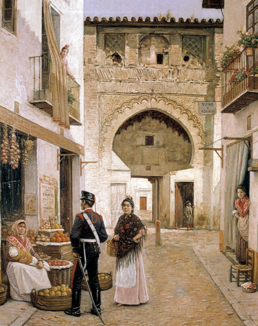 Gemüsehändler in Granada, 19. Jahrhundert von Joaquin Turina Arenal