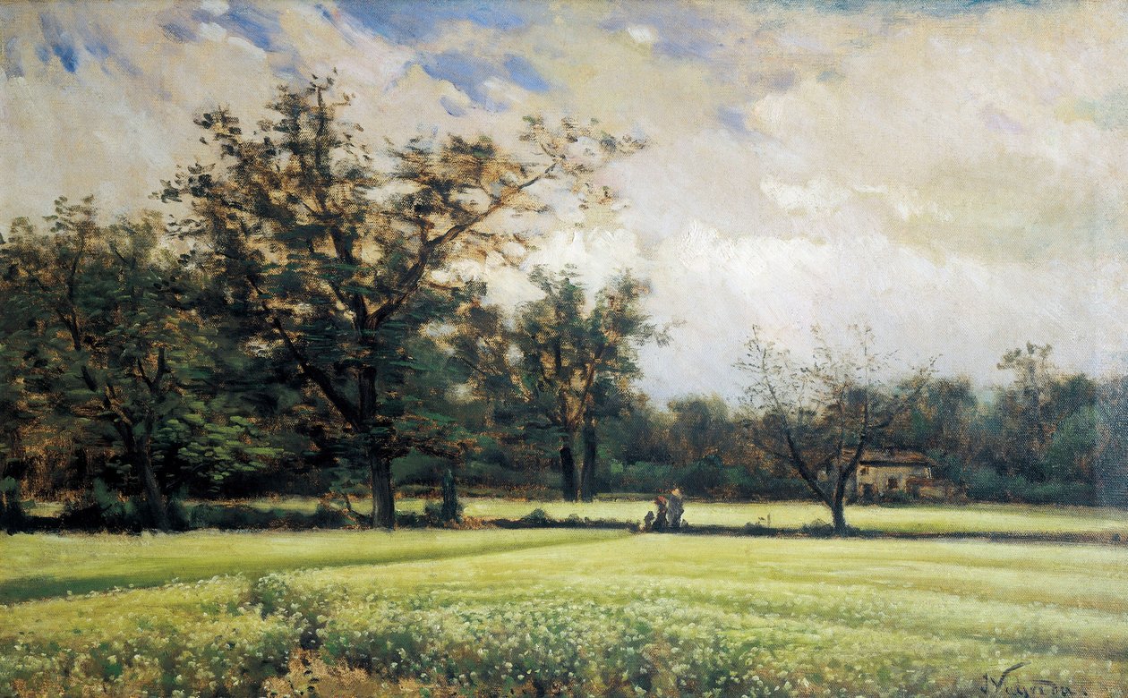 Blühender Buchweizen von Joaquin Vayreda