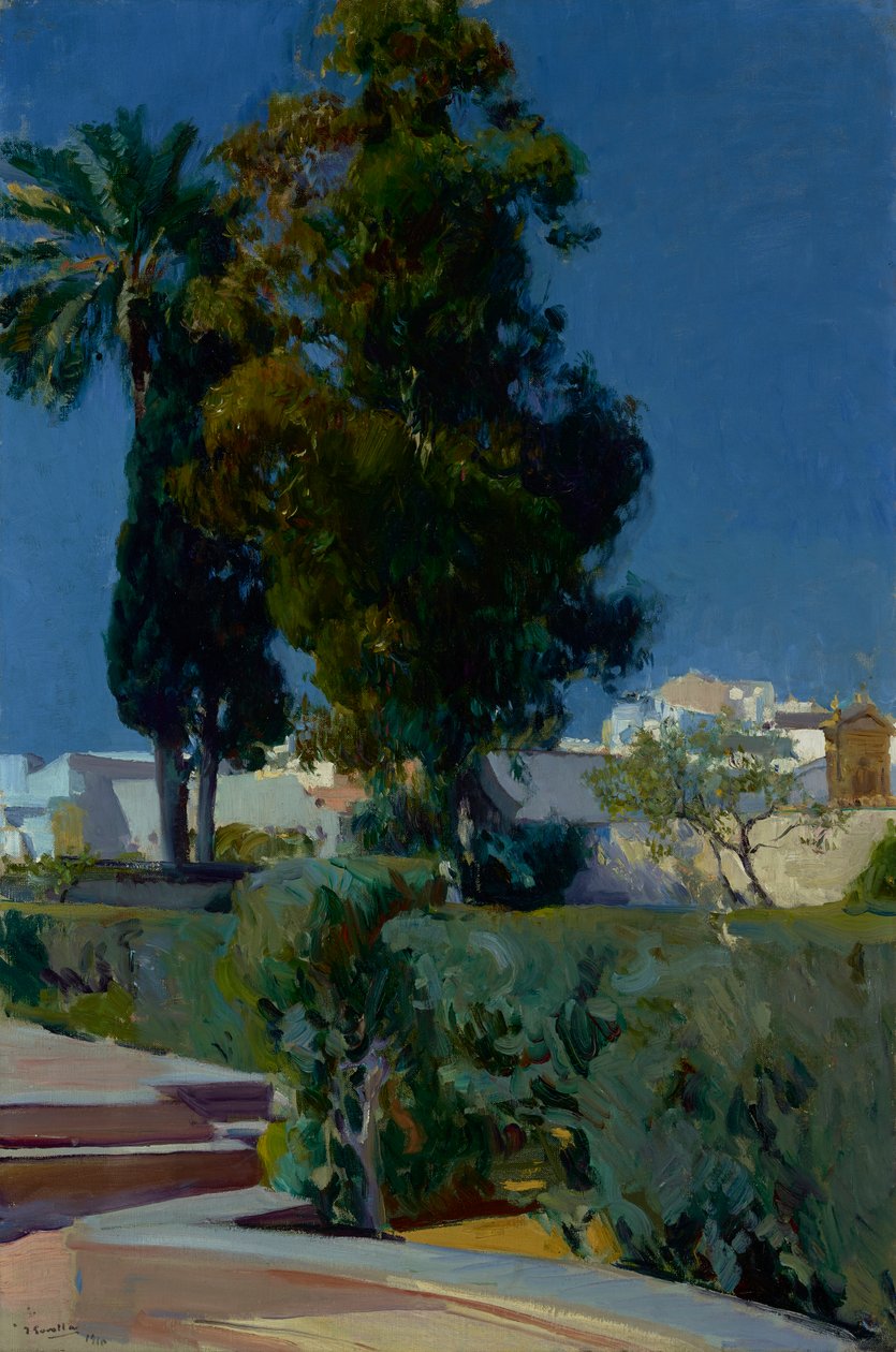Ecke des Gartens, Alcazar, Sevilla von Joaquín Sorolla