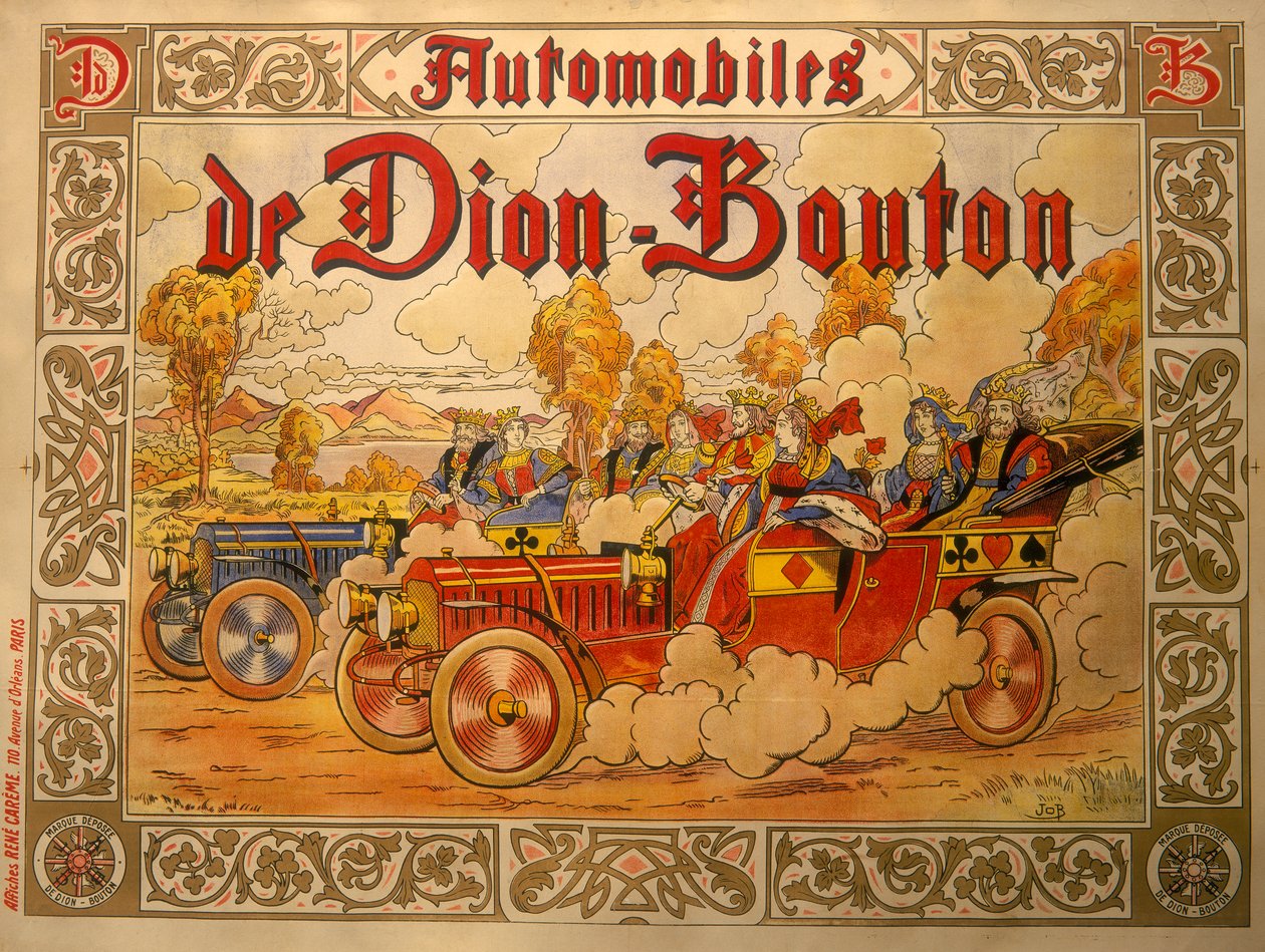 Plakat zur Werbung für De Dion Bouton Autos, ca. 1920er Jahre von Job Nixon