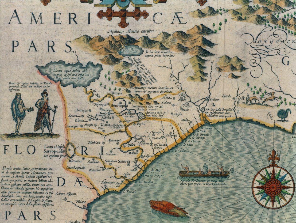 Küste von North Carolina (Detail) von Jodocus Hondius