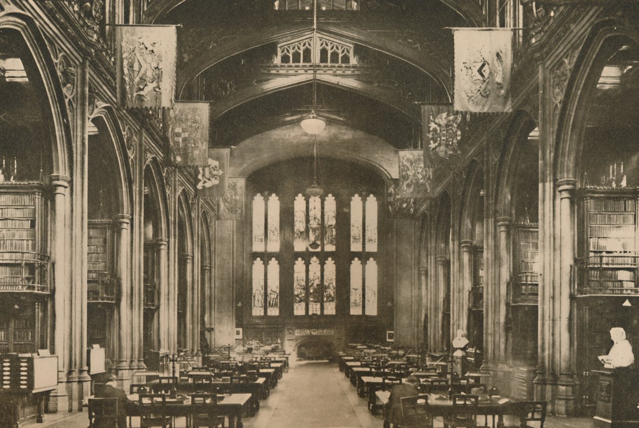 Bibliothek des Guildhall, die jeder Londoner besuchen sollte, ca. 1935 von Joel