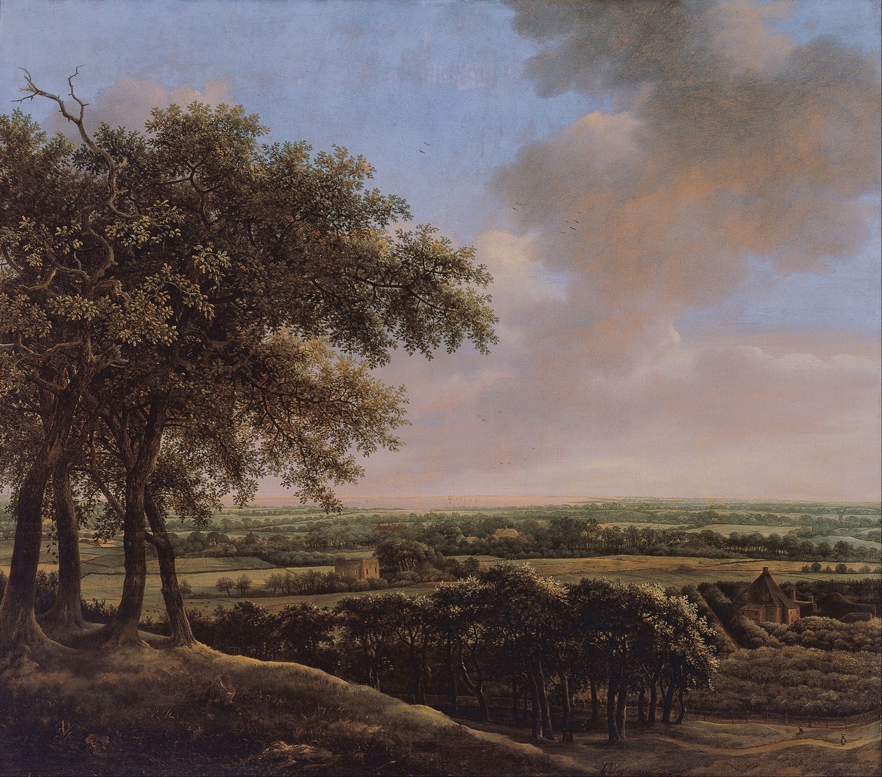 Landschaft mit vier Bäumen von Johan de Lagoor