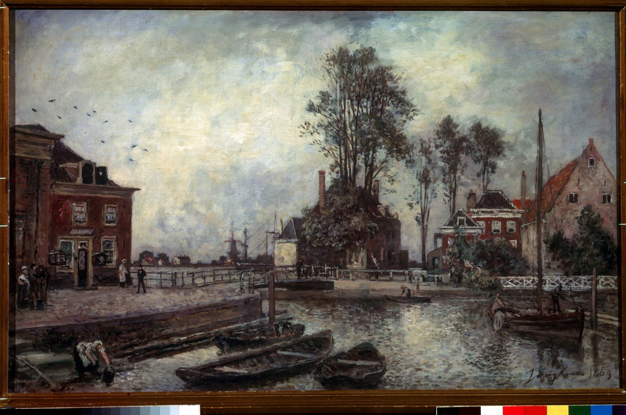 Kanal-Ufer. Gemälde von Johan Barthold Jongkind (1819-1891) von Johan Barthold Jongkind