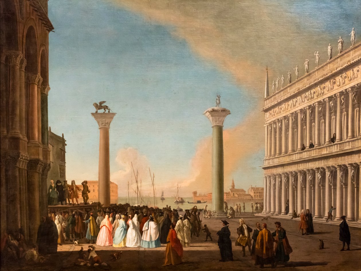 Blick auf die Piazzetta, Venedig, ca. 1730-35 von Johan Anton Richter