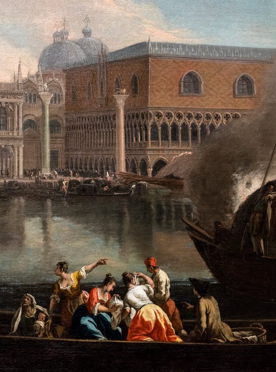 Blick auf das Becken von San Marco, Venedig von Johan Anton Richter