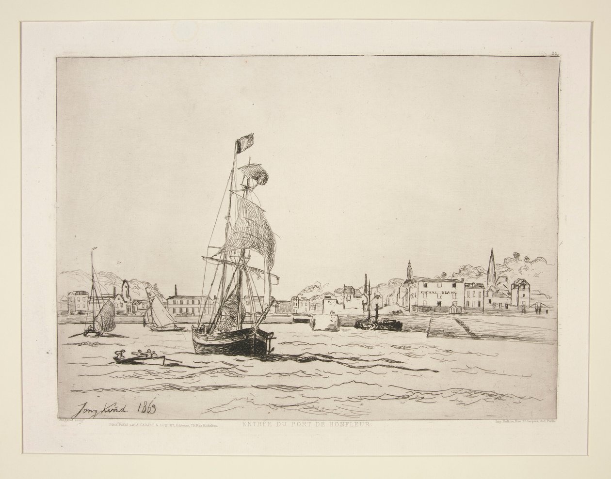 Eingang zum Hafen von Honfleur von Johan Barthold Jongkind