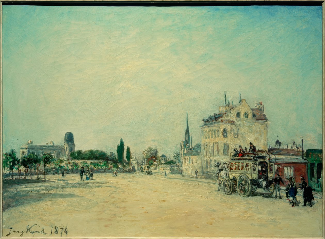 Postkutsche auf dem Faubourg St. Jacques von Johan-Barthold Jongkind