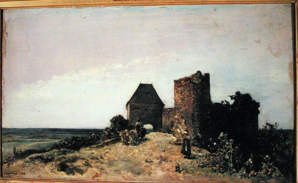 Ruinen des Château de Rozemont (Nièvre) 1861 von Johan Barthold Jongkind