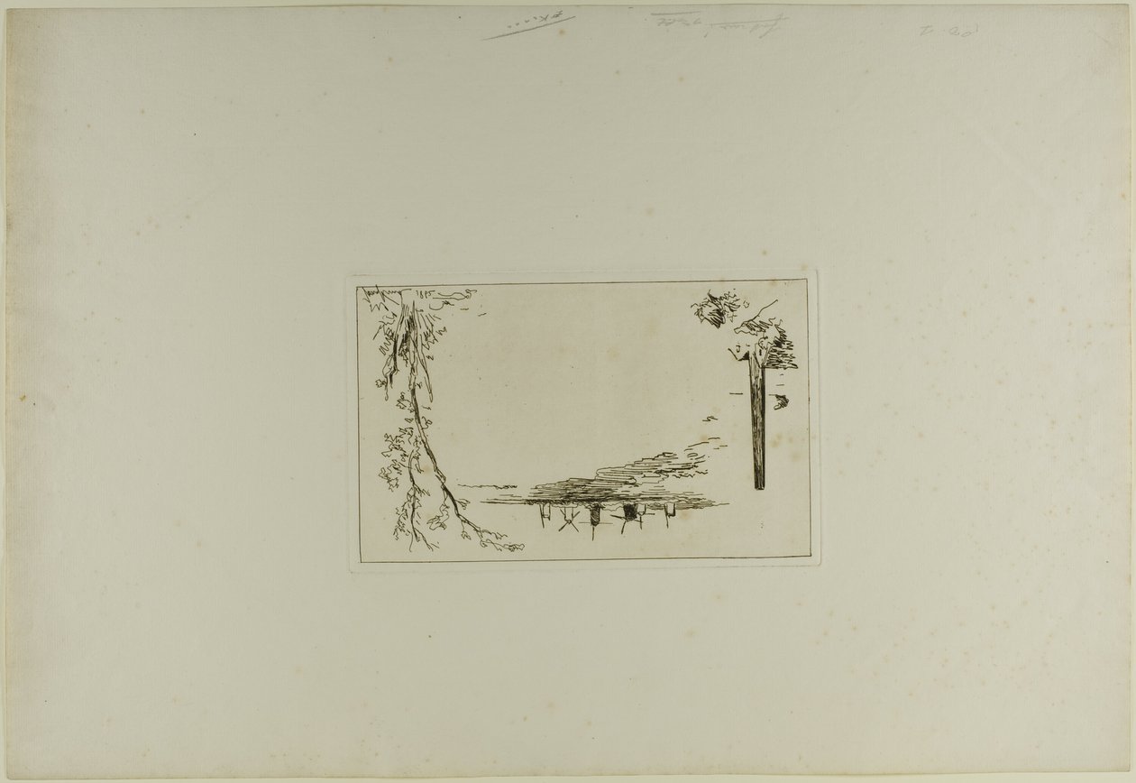 Titelseite, aus Cahier de six eaux-fortes, vues de Hollande von Johan Barthold Jongkind