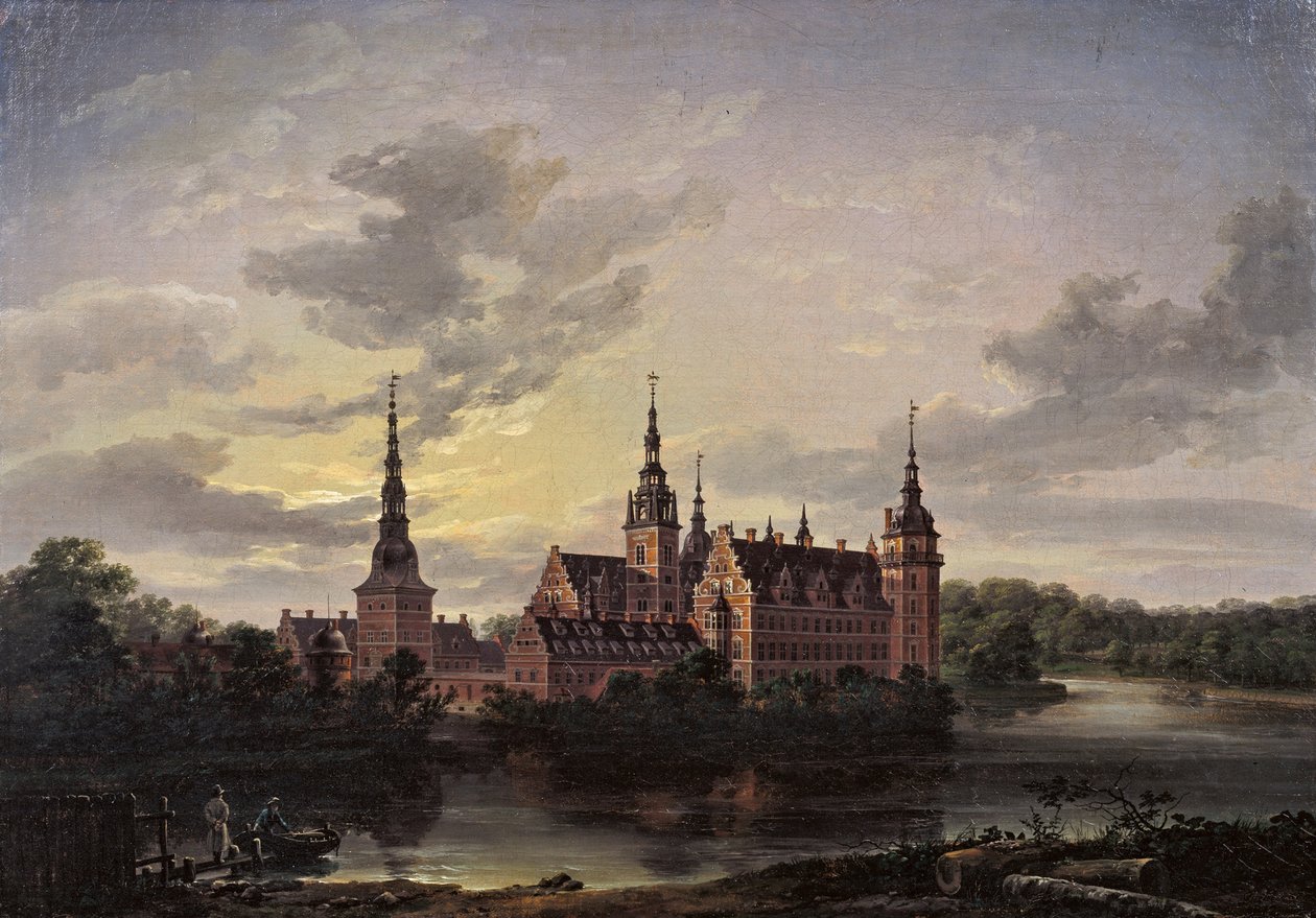 Frederiksborg Slot bei Mondlicht, 1817 von Johan Christian Dahl