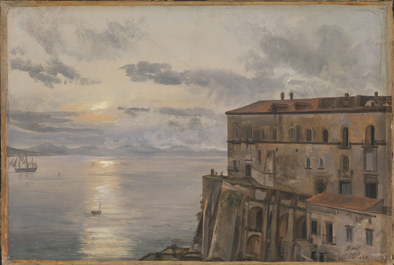 Die Kaserne von Pizzofalcone, Neapel von Johan Christian Dahl