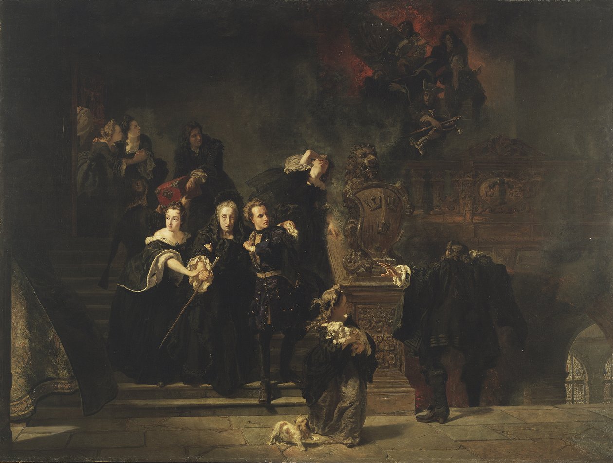 Das Feuer im Königlichen Palast, Stockholm, 7. Mai 1697 von Johan Fredrik Hockert