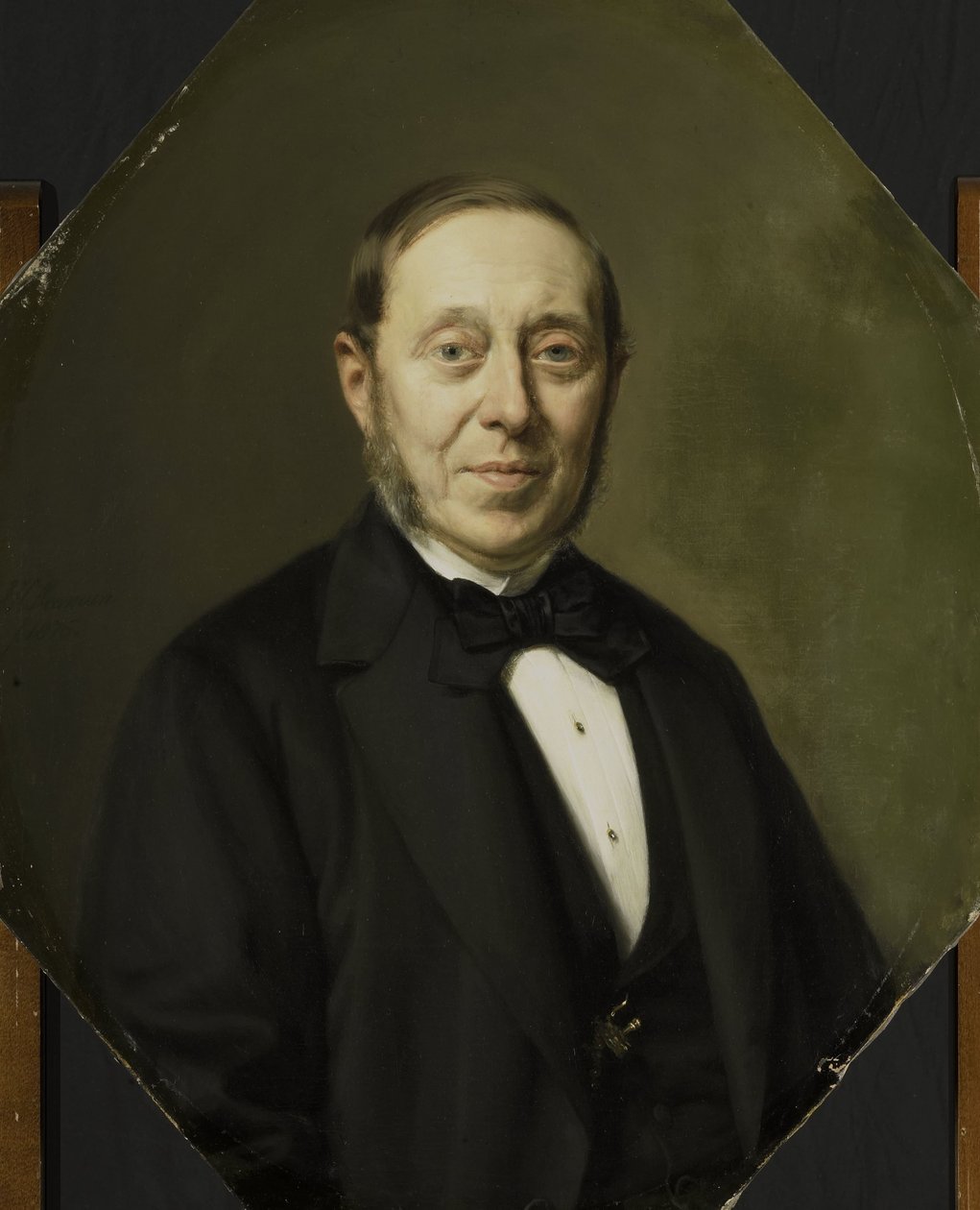 Porträt von Johannes Cornelis van Pappelendam (1810-1884). Künstler und Kunsthändler. Aufseher des Van der Hoop Museums von Johan Heinrich Neuman