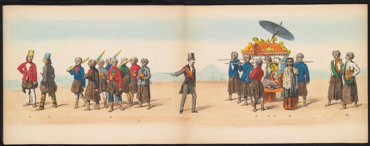 Maskerade der Delfter Studenten, 1857 (Platte 5) von Johan Hendrik Hoffmeister