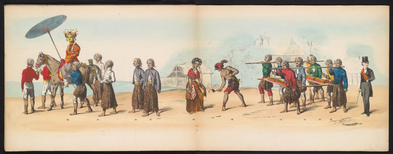 Maskerade der Delfter Studenten, 1857 (Platte 6) von Johan Hendrik Hoffmeister