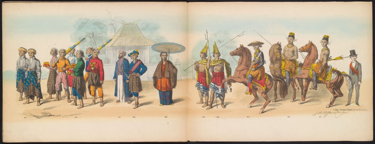 Maskerade der Delfter Studenten, 1857 (Platte 9) von Johan Hendrik Hoffmeister